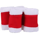 ARBO-INOX® Pferdebandage Bandagen Fleecebandagen Weihnachtsbandagen 4-Set rot (Set, 4 er Set), 32 cm Lang rot