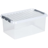 helit Aufbewahrungsbox "the q-line", mit Deckel, 45 Liter transparent