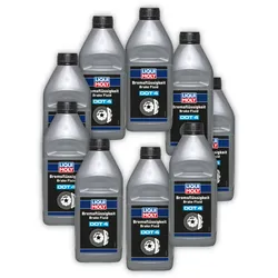 9x 1L LIQUI MOLY 21157 Bremsflüssigkeit DOT 4 Bremse Flüssigkeit Brake Fluid