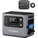 AFERIY P280 2800W Set Powerstation 2048Wh Mit DC060 580W DC Batterieladegerät, 45 Min Schnellladung, 13 Ausgänge, Reine Sinuswelle 230V, USV, Solar-Generator Für Camping/Home-Office