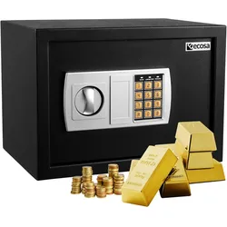 Ecosa Tresor elektronisch mit Kombinationsschloss u. Schlüssel für Zuhause