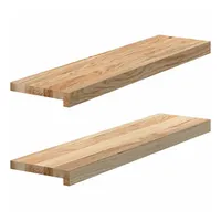VidaXL Fensterbänke 2 Stk. Unbehandelt 80x20x2 cm Massivholz Eiche