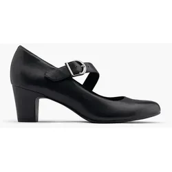 Leder Mary Jane Pumps - Damen - schwarz