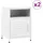 vidaXL Nachtschrank 2 Stk. 35 x 35 x 51 cm Weiß