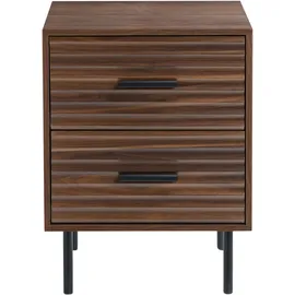 Beliani Nachtschrank Walgett 40 x 40 x 54 cm Dunkelbraun