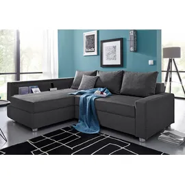 Collection AB Ecksofa »Relax L-Form«, inklusive Bettfunktion, Federkern, wahlweise mit RGB-LED-Beleuchtung grau