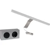 WELLTIME Lucio LED 34 W Warmweiß Silber 4 cm