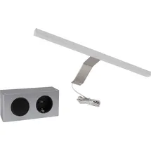 WELLTIME Lucio LED 34 W Warmweiß Silber 4 cm