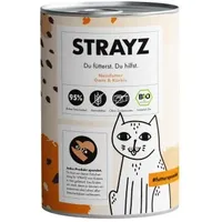 STRAYZ BIO Katze 6 x 400 g - Bio-Gans & Bio-Kürbis