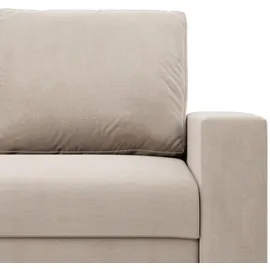 mebligo Ecksofa mit Schlaffunktion, Beige - Beige