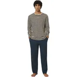 Marc O'Polo Marc O'Polo, Herren, Pyjama Set Beige/Marine Baumwolle Large