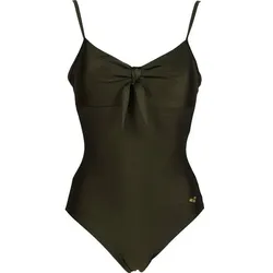 ARENA Damen Badeanzug WOMENS SWIMSUIT U BACK SOLID, DARK OLIVE, 40