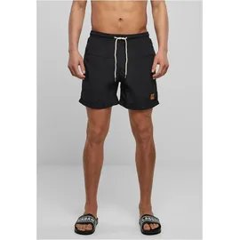URBAN CLASSICS Badeshorts Urban Classics Block Blau/Schwarz 3XL