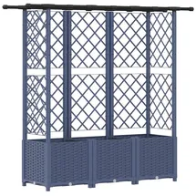 vidaXL Hochbeet mit Rankgitter und Dach 162,5 x 40 x 138 cm Grau