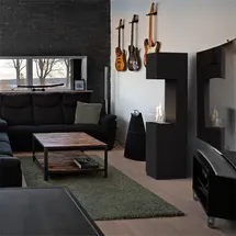 Kratki Portal Bioethanolkamin Sierra Tüv Mattschwarz Mit Verglasung