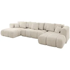 altdecor Wohnlandschaft, CLOUD-U-v1 405x185x90 Beige Cord