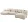 altdecor Wohnlandschaft, CLOUD-U-v1 405x185x90 Beige Cord