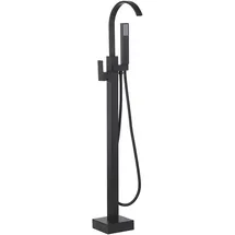 Beliani Freistehende Badewannenarmatur RIBBON Schwarz