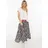 Zwillingsherz Maxirock Damen Animalprint Schwarz S/M
