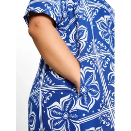 Tom Tailor Druckkleid Sommerkleid Blau 46