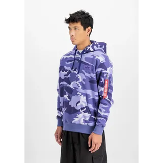 Alpha Industries Back Print Camo Kapuzenpullover Night Purple Camo L