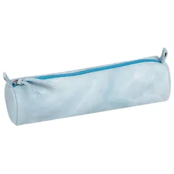 Clairefontaine 4x Rundes Schlampermäppchen aus Lammelder Tie & Dye, himmelblau - Himmelblau 410175C