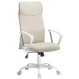 Songmics Drehstuhl Stoff Cappuccinobeige