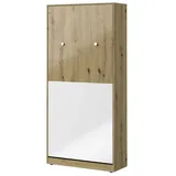 Kaiser Möbel Schrankbett 90x200 Vertical Wandklappbett NERO mit Matratze H2/H3