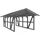 SKANHOLZ Skan Holz Schwarzwald Satteldach Einzelcarport 4,24 x 7,72 m grau