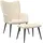 vidaXL Relaxsessel mit Hocker Stoff 61 x 96 x 66 cm Beige