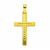 Adelia ́s Kettenanhänger Kreuzanhänger 333 Gold (8K), Goldanhänger Kreuz goldfarben