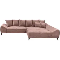 Froschkönig24 Scott Ecksofa 310 x 185 cm, mit Schlaffunktion und Bettkasten Flamingo