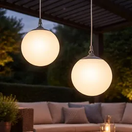 Expo Börse Außenleuchte Kunststoff D 20 cm H 75 cm 4x LED warmweiß weiß