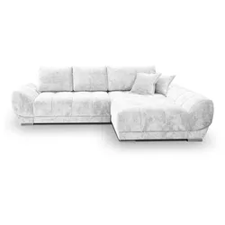 Ecksofa Violet Stoff Weiß