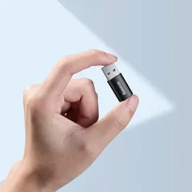 Baseus Ingenuity Series Mini OTG Adapter USB-A auf USB-C Adapter, Schwarz
