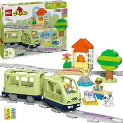 LEGO DUPLO Town 10427 Interaktive Abenteuer-Eisenbahn Bausatz, Mehrfarbig