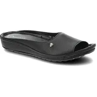 Schwarze Pantoletten Maciejka Damen Bequeme Sommerschuhe, 36