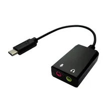 Value Audio Adapter USB Typ C - 2x 3,5mm Klinken-Stecker 0,13m (12.99.3213)