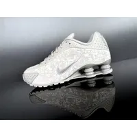 NIKE SHOX R4 -Floral- WMNS Damen Sneaker flat pewter weiß/beige/grau Gr.41