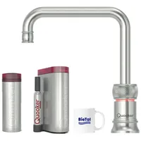 QUOOKER Wassersprudler Quooker Wasserhahn mit PRO3 Heißwasser & CUBE für Sprudelwasser Wasser, mit BieTal Trinktasse