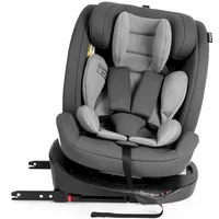 BlingBin Autokindersitz 360°Drehbar i-Size Kindersitz mit ISOFIX 40-150 cm (0-36 kg), ab: 15 Monate, bis: 12 Jahre, ab: 40 cm, bis: 150 cm, (Kindersitz, 1-tlg), Vorwärts- und rückwärts gerichtete Montage, ab Geburt -12 Jahre grau