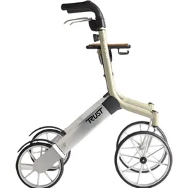 TRUST CARE Outdoor Rollator Let's Go Out faltbar beige/silber