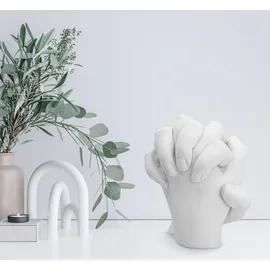 Navaris 3D Abformset Gips Familie Hände Handabdruck Fußabdruck weiß