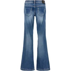 Herrlicher Bootcut-Jeans "Edna Denim Comfort", Damen, Gr. 29, Länge 34, blau (snake blau), Denim/Jeans, Obermaterial: 98% Baumwolle, 2% Elasthan, ausgestellt, Jeans