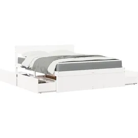 vidaXL Bett 140 x 200 cm Weiß