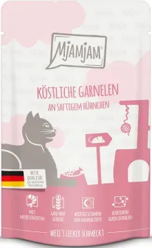 Katzen - Nassfutter MJAMJAM Cat Adult Garnelen & Huhn