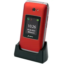 Olympia Mobiltelefon VITUS 2G - Klapphandy mit großen Tasten, Seniorenhandy, Hörgerätekompatibel, Rot