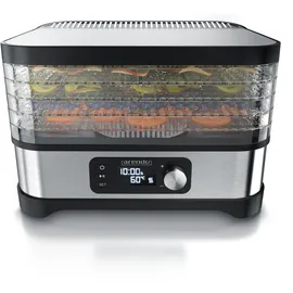 Arendo Dörrautomat, 5 Etagen, BPA frei, Edelstahl, Timer 24h