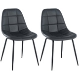 Clp 2er Set Stuhl Tom Kunstleder- Oder Stoffbezug I Besucherstuhl Mit 4-Fuß Metallgestell