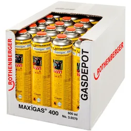 Rothenberger Maxigas 400-Gaskartusche, 600Ml, Gewinde-Anschluss